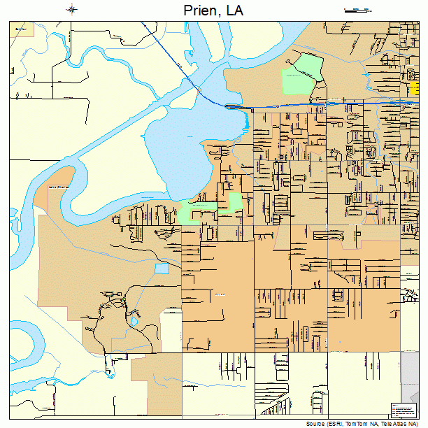 Prien, LA street map