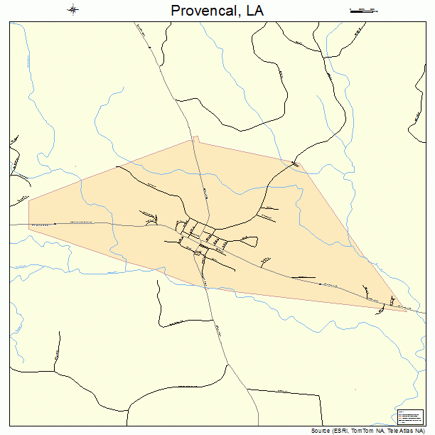 Provencal, LA street map