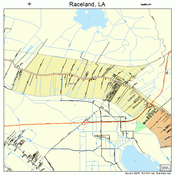 Raceland, LA street map