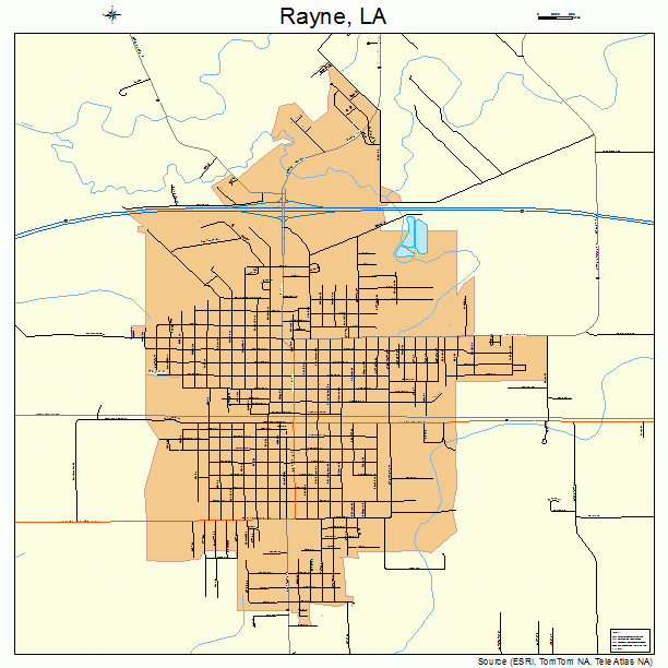 Rayne, LA street map