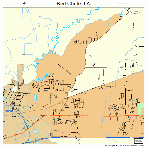 Red Chute, LA street map