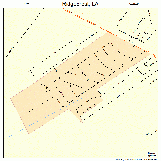 Ridgecrest, LA street map