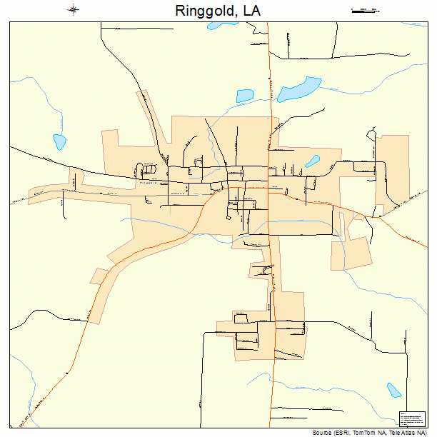Ringgold, LA street map