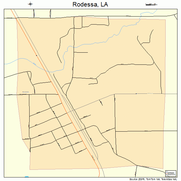 Rodessa, LA street map