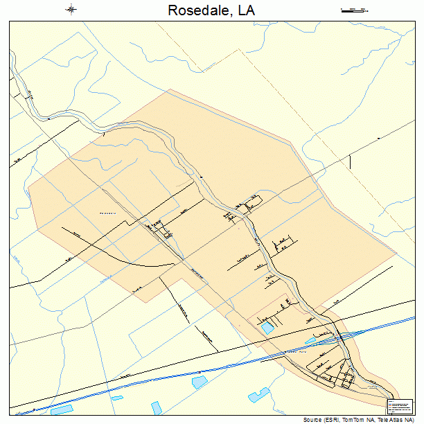 Rosedale, LA street map