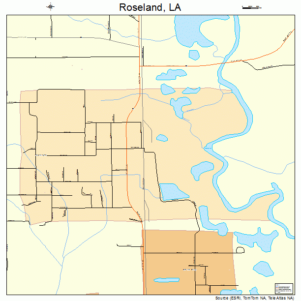 Roseland, LA street map