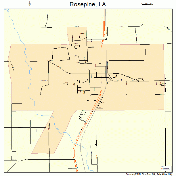 Rosepine, LA street map