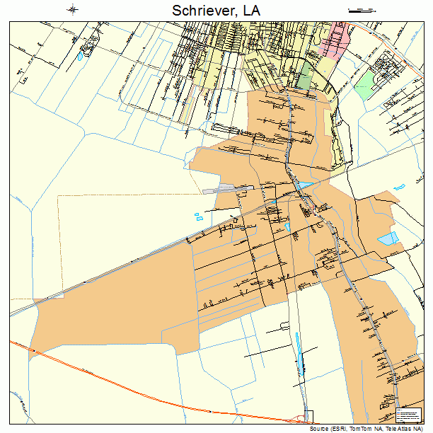 Schriever, LA street map