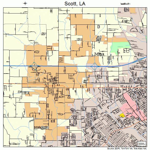 Scott, LA street map