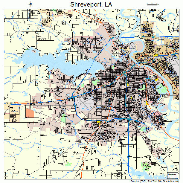 Shreveport, LA street map