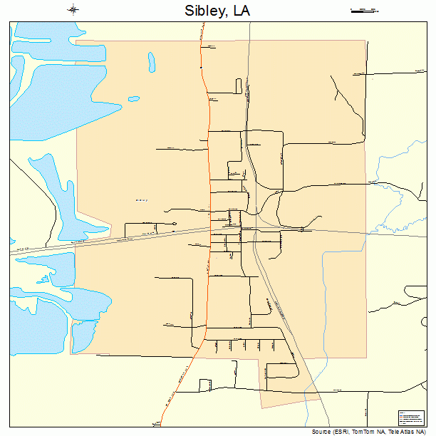 Sibley, LA street map