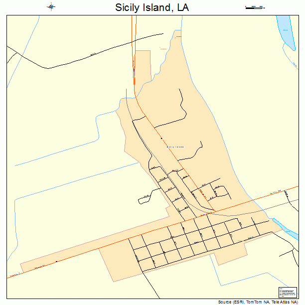 Sicily Island, LA street map