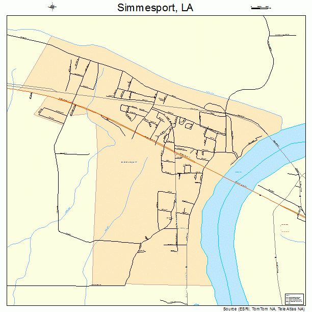 Simmesport, LA street map