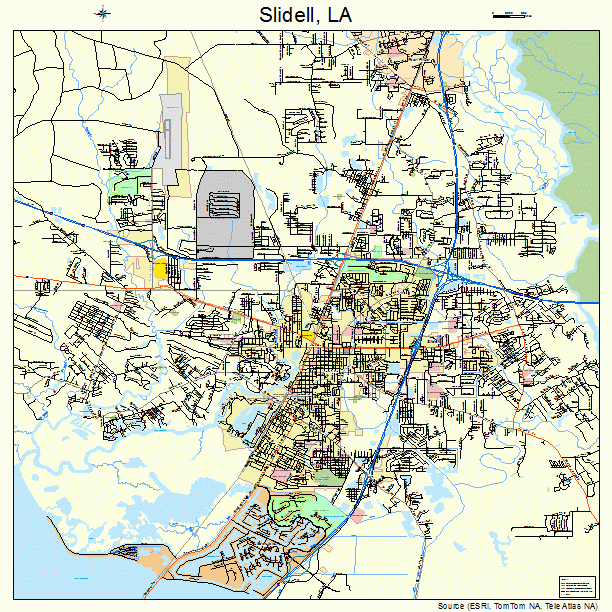 Slidell, LA street map