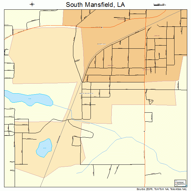 South Mansfield, LA street map