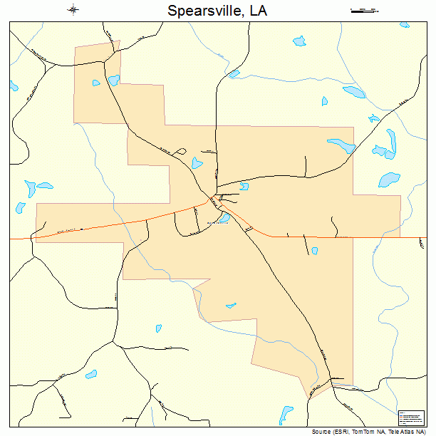 Spearsville, LA street map