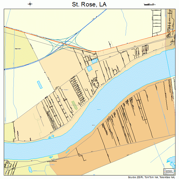 St. Rose, LA street map