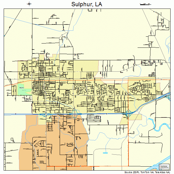 Sulphur, LA street map