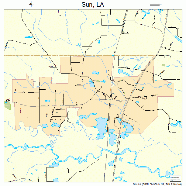 Sun, LA street map