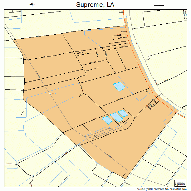 Supreme, LA street map