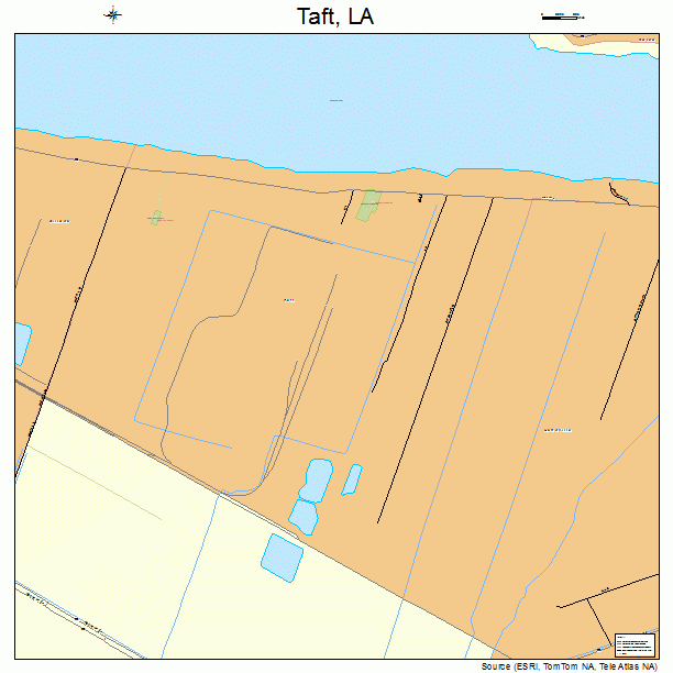 Taft, LA street map