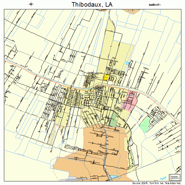 Thibodaux, LA street map