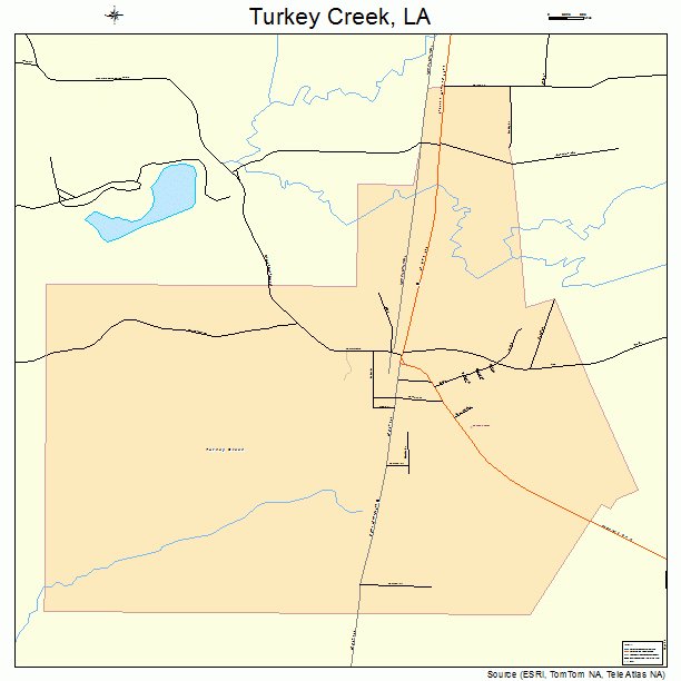 Turkey Creek, LA street map