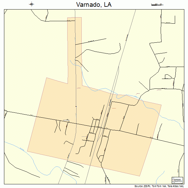 Varnado, LA street map