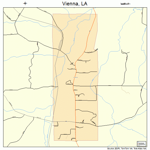 Vienna, LA street map