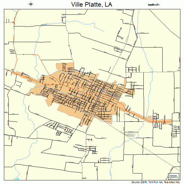 Ville Platte, LA street map