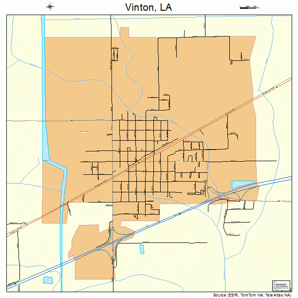 Vinton, LA street map