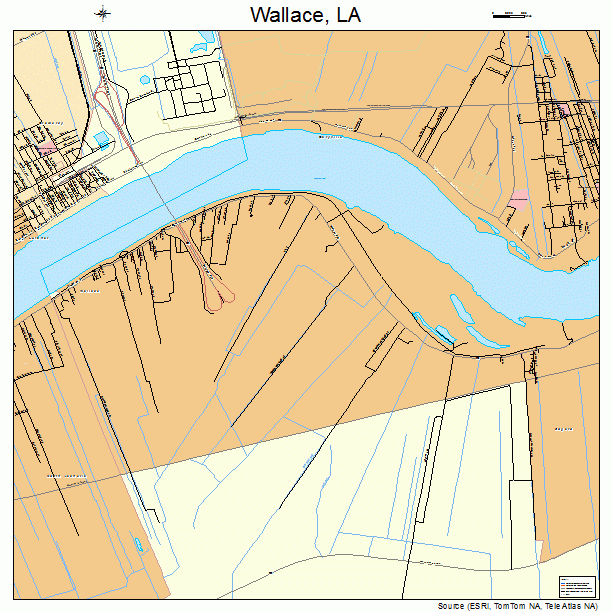 Wallace, LA street map