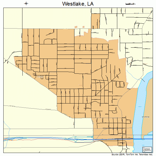 Westlake, LA street map