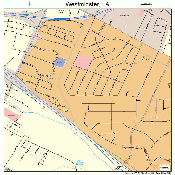 Westminster, LA street map