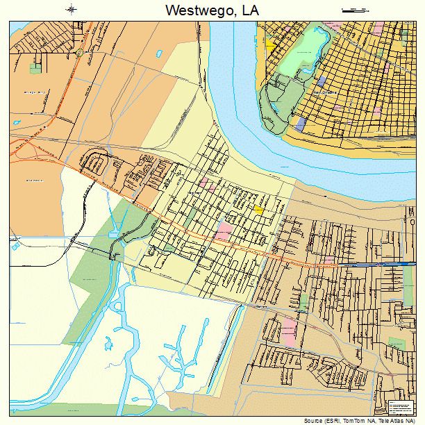 Westwego, LA street map