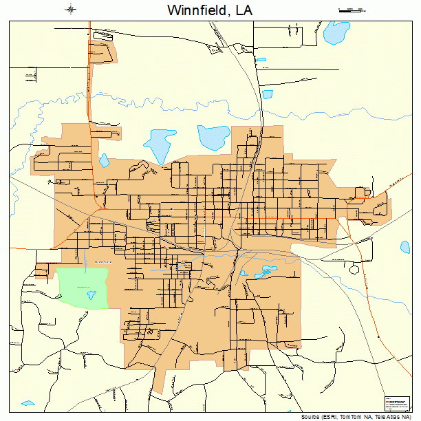 Winnfield, LA street map