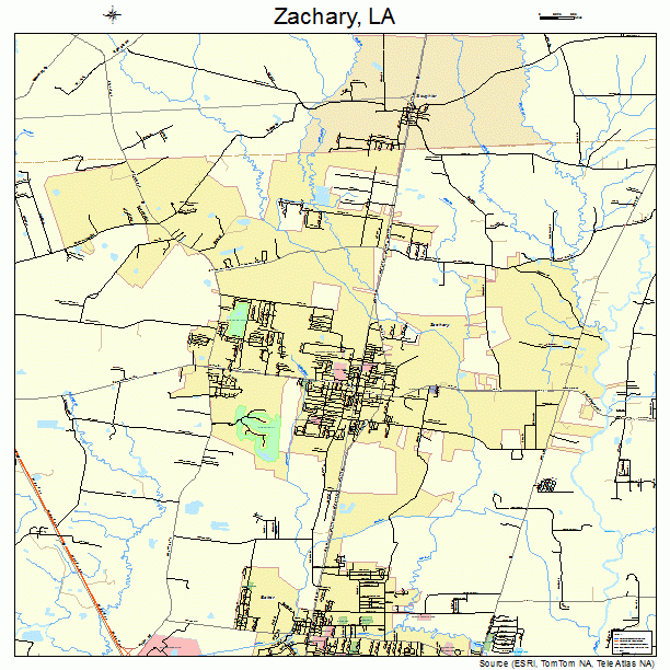 Zachary, LA street map