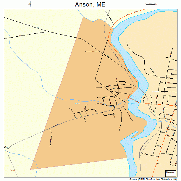 Anson, ME street map