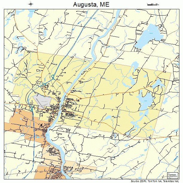 Augusta, ME street map