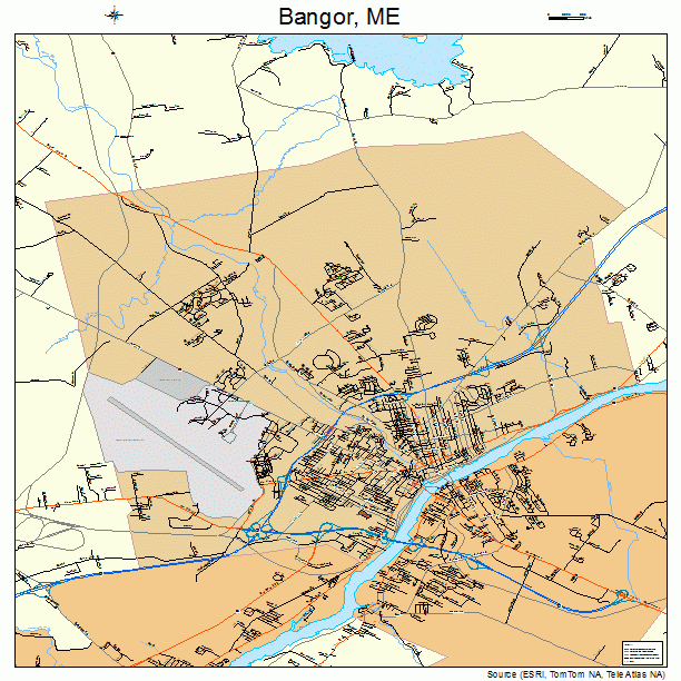 Bangor, ME street map