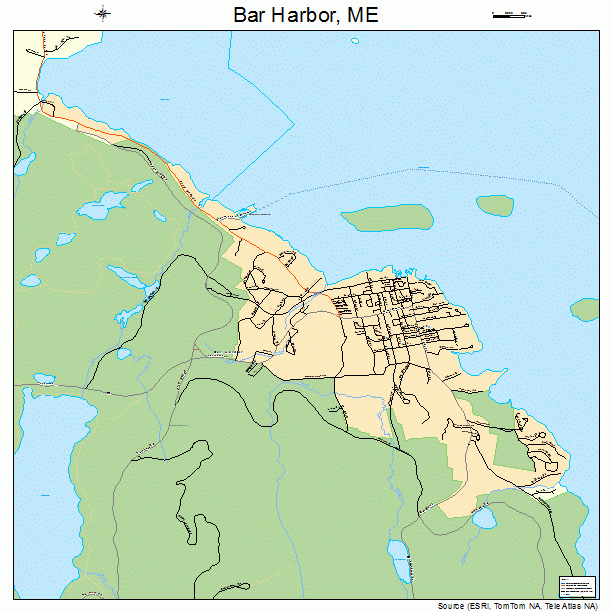 Bar Harbor, ME street map