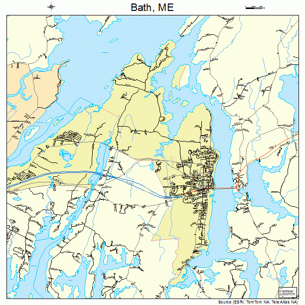Bath, ME street map