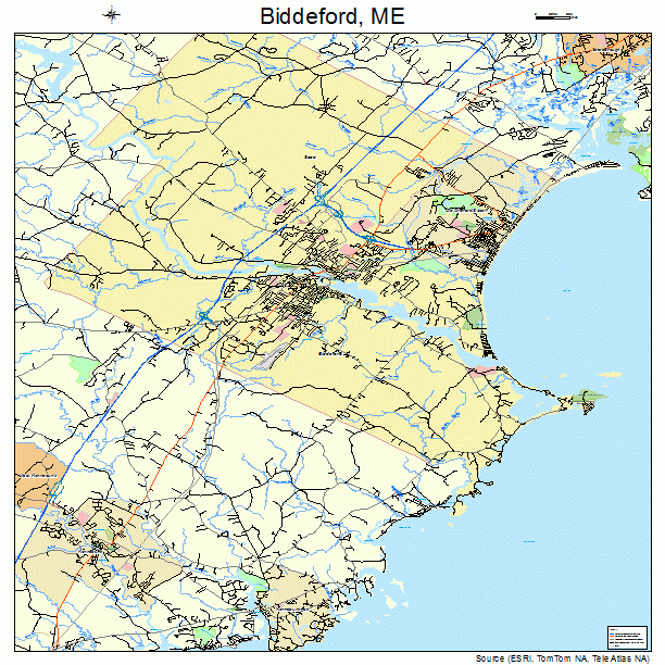 Biddeford, ME street map