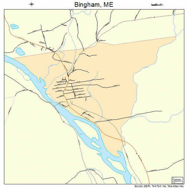 Bingham, ME street map