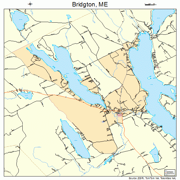 Bridgton, ME street map