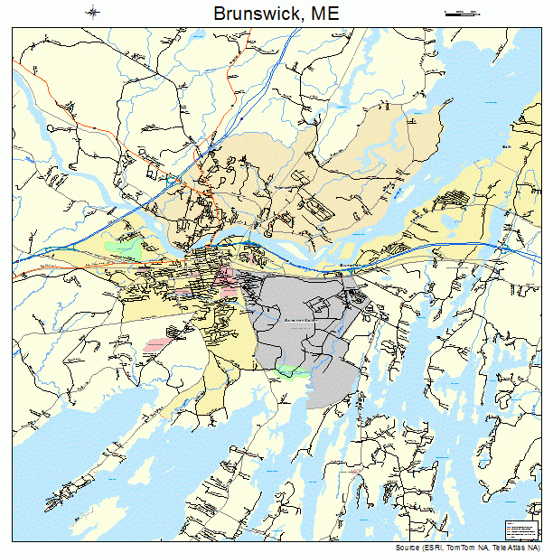 Brunswick, ME street map