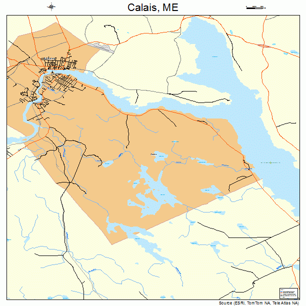 Calais, ME street map