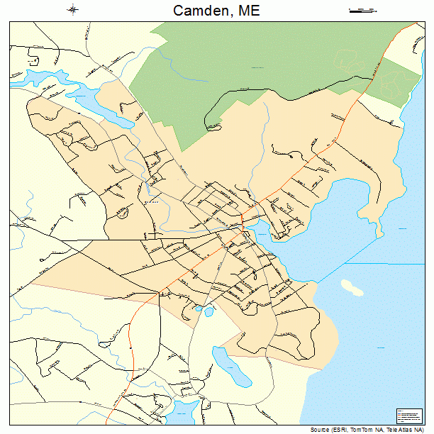 Camden, ME street map