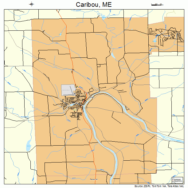 Caribou, ME street map