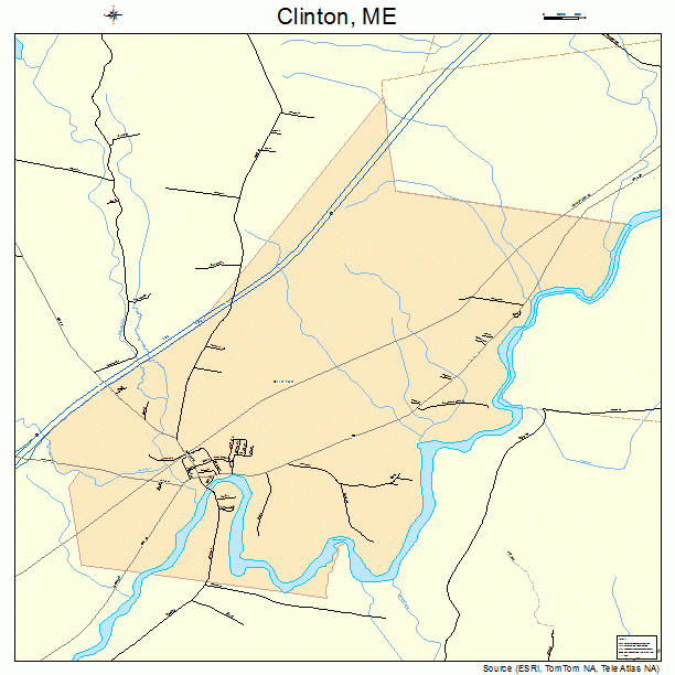 Clinton, ME street map